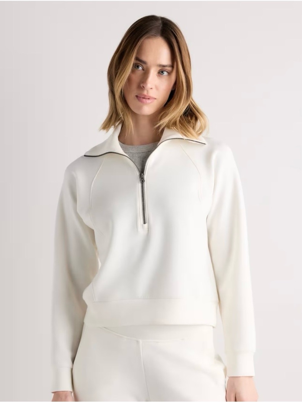 Quince CloudComfort Half-Zip Sweatshirt Size Small Athleisure Cozy